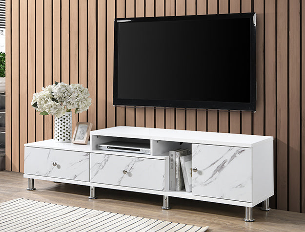 Tessa White TV Stand