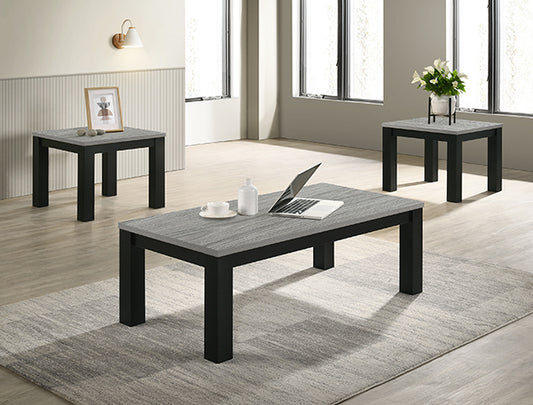Theo Black Gray 3-Piece Cocktail Set - Gray