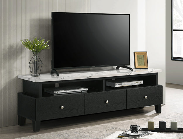 Alina Black White TV Stand