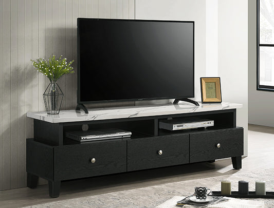 Alina Black White TV Stand
