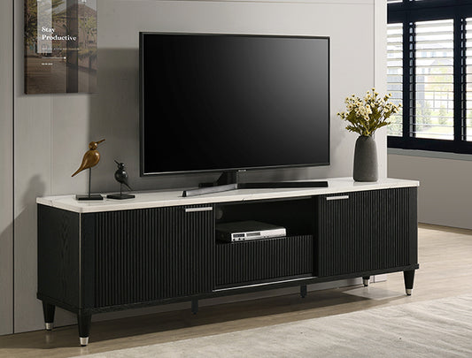 Britany Black White TV Stand