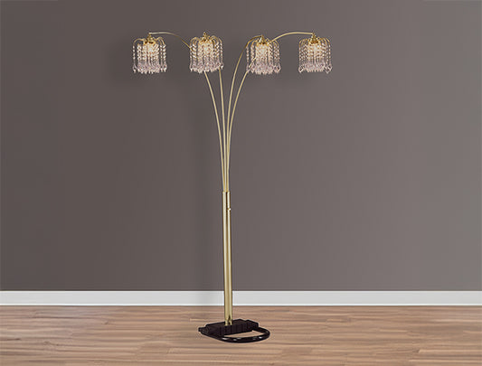 Rain Gold Drop Arc Floor Lamp 84 Inch