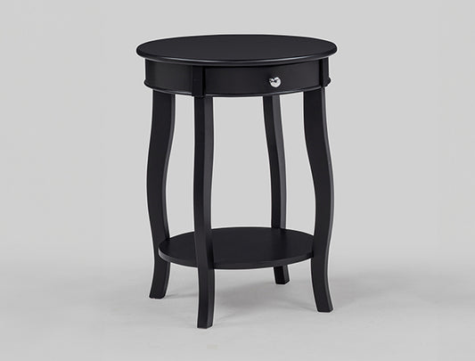 Jacie Black Chairside Table
