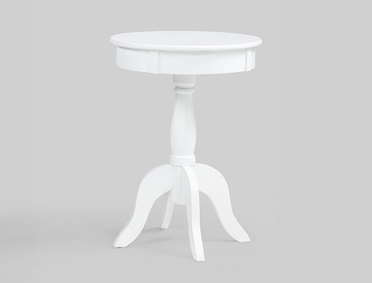 Romy White Chairside Table