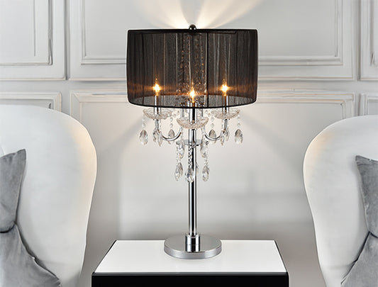 Chandelier Black Touch Table Lamp 29.5 Inch